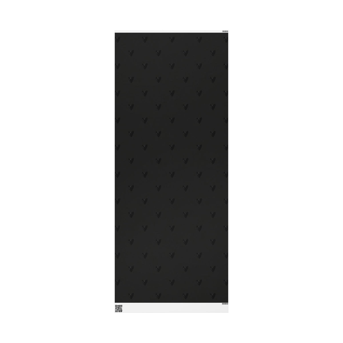 Black on Black Hearts Wrapping Paper