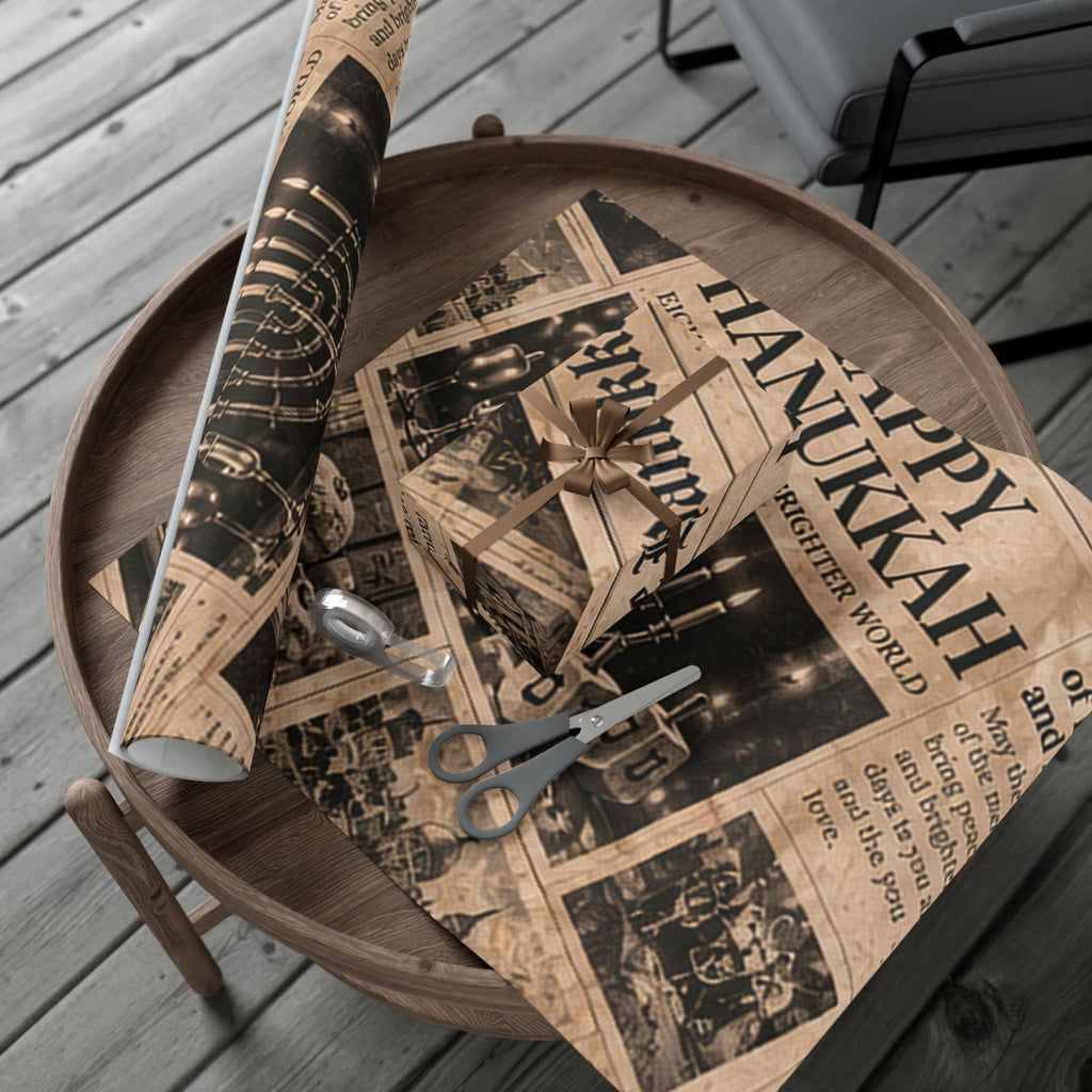 The Hanukkah Herald Wrapping Paper – Full Spread 29x72