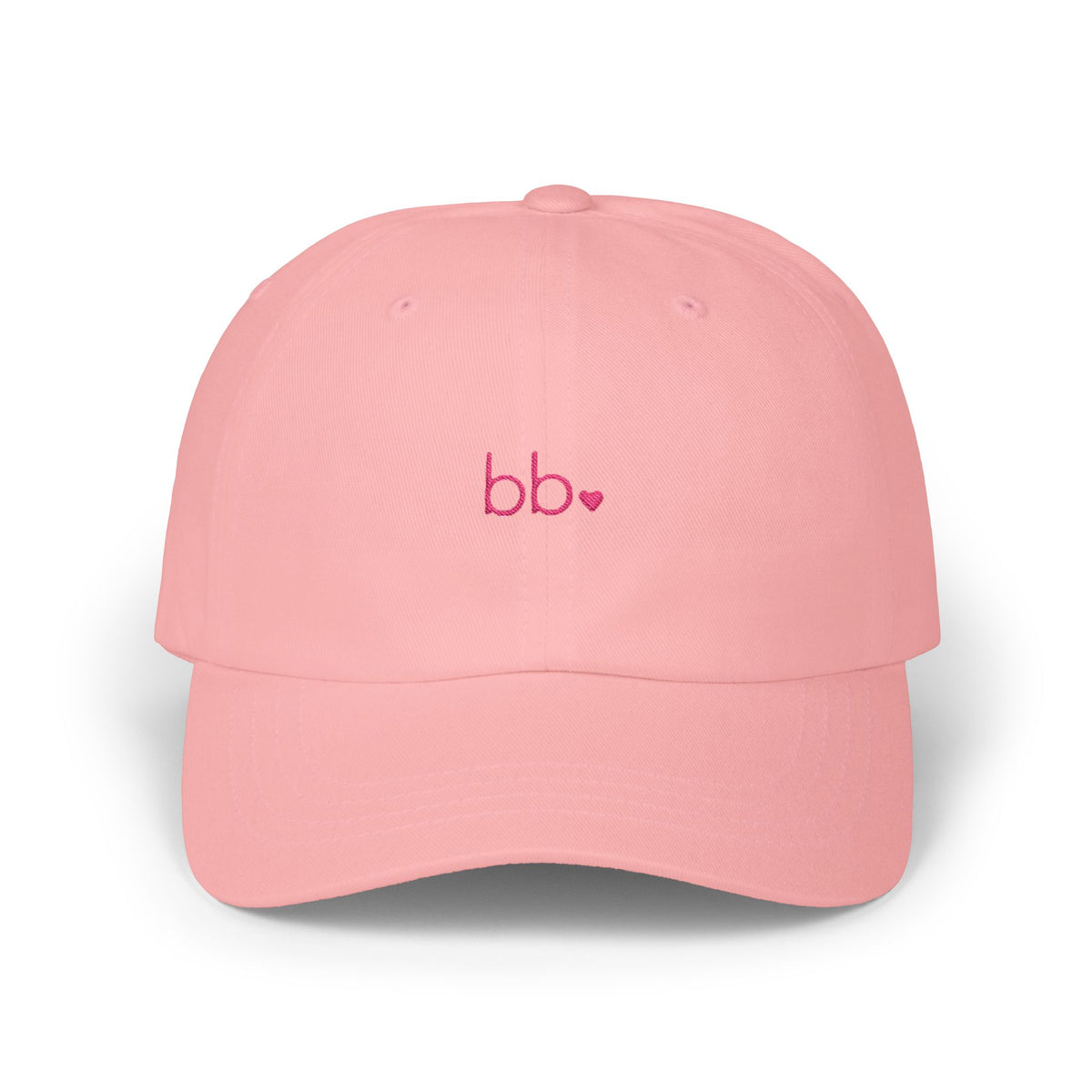 bb♡ Dad Hat in Pink with pink thread, front