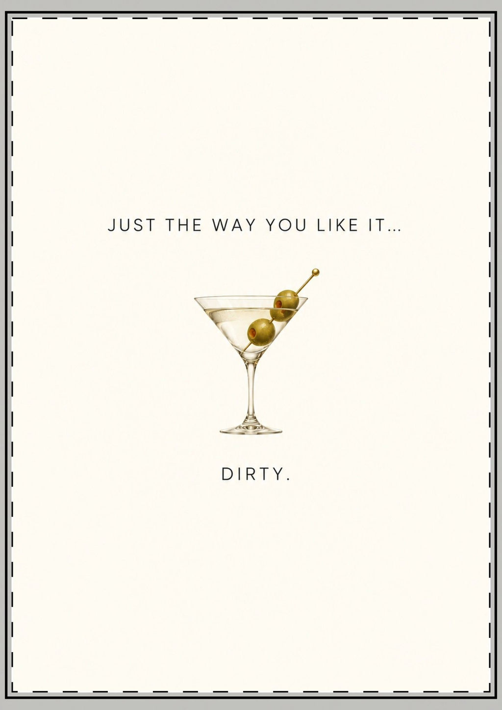Dirty Martini Card