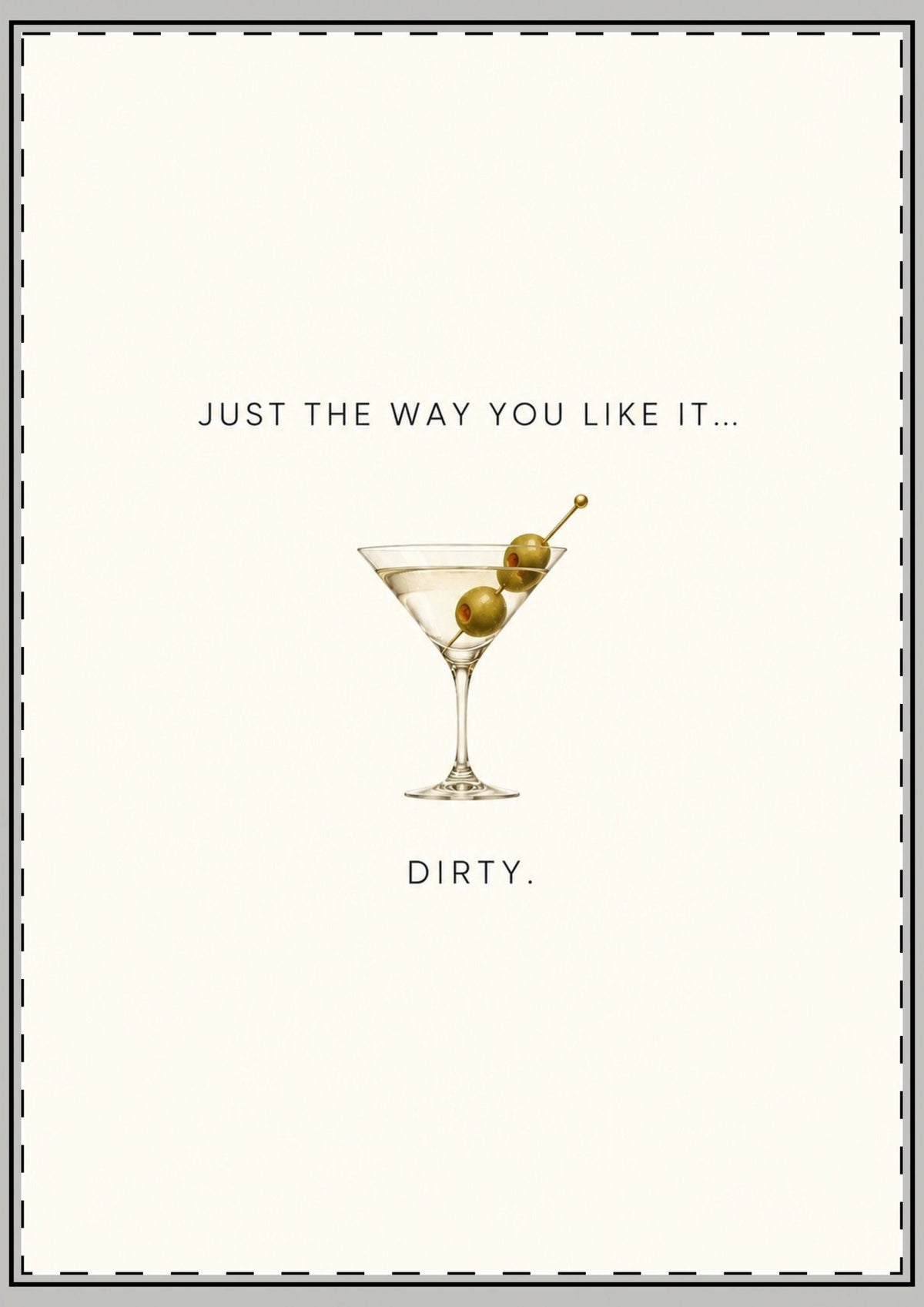 Dirty Martini Card