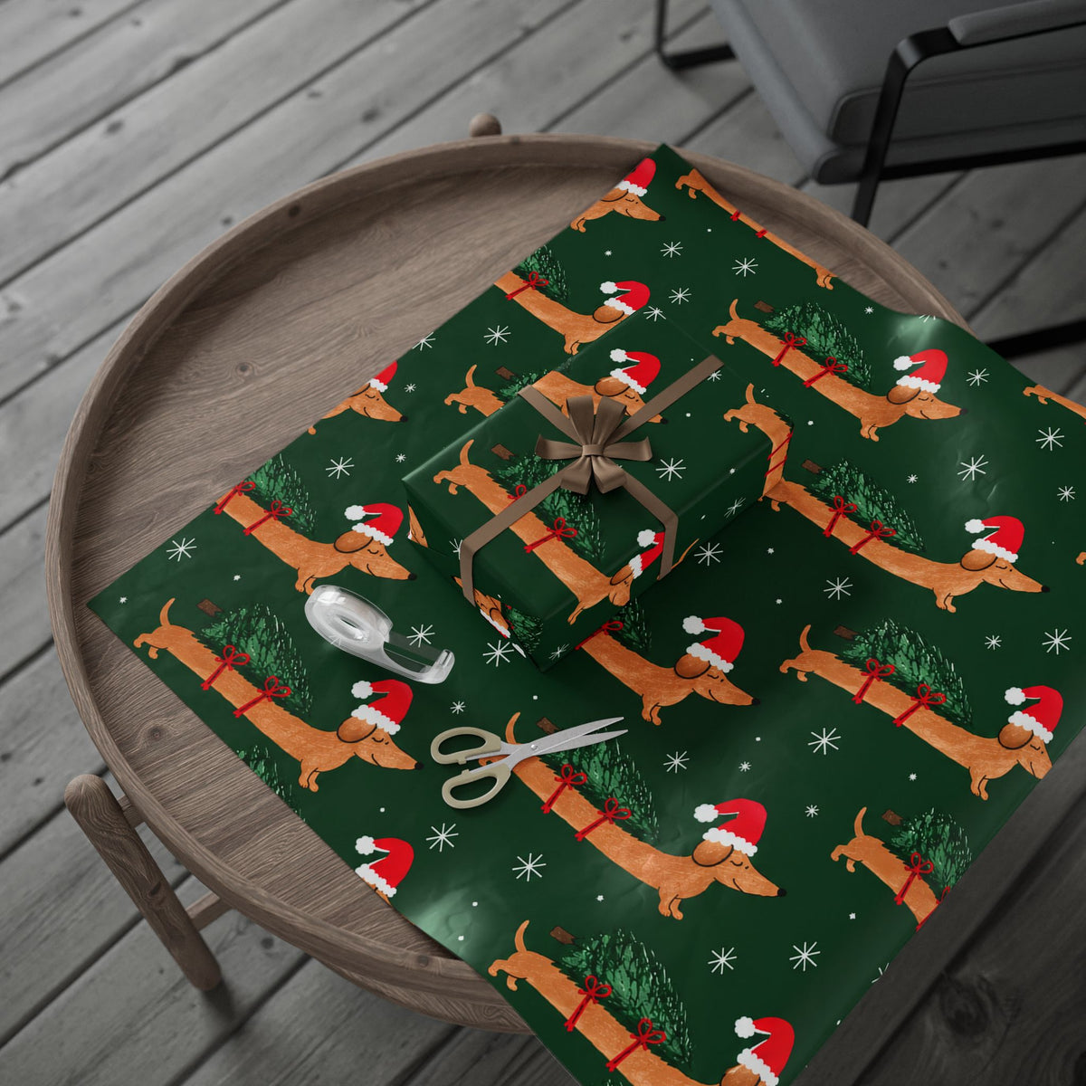 Christmas Dachshund Wrapping Paper