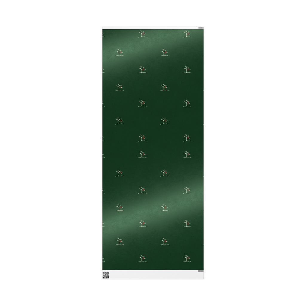 Forest Green Minimal Tree Wrapping Paper