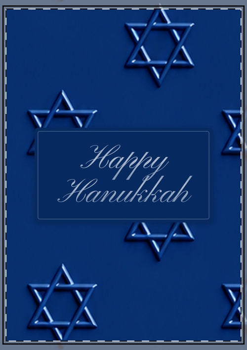 Blue Star of David Hanukkah Card