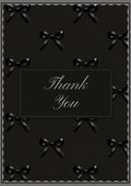 Black Bows Thank You Card