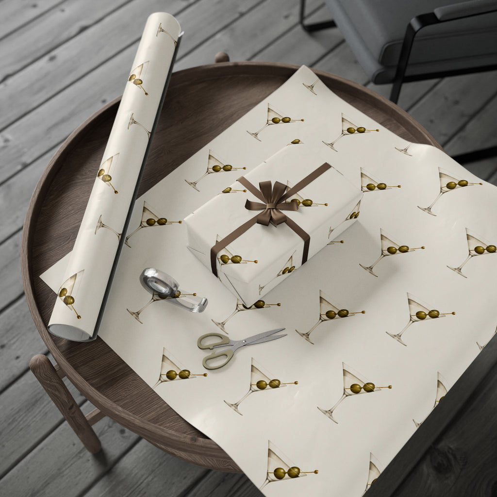Cream Dirty Martini Wrapping Paper