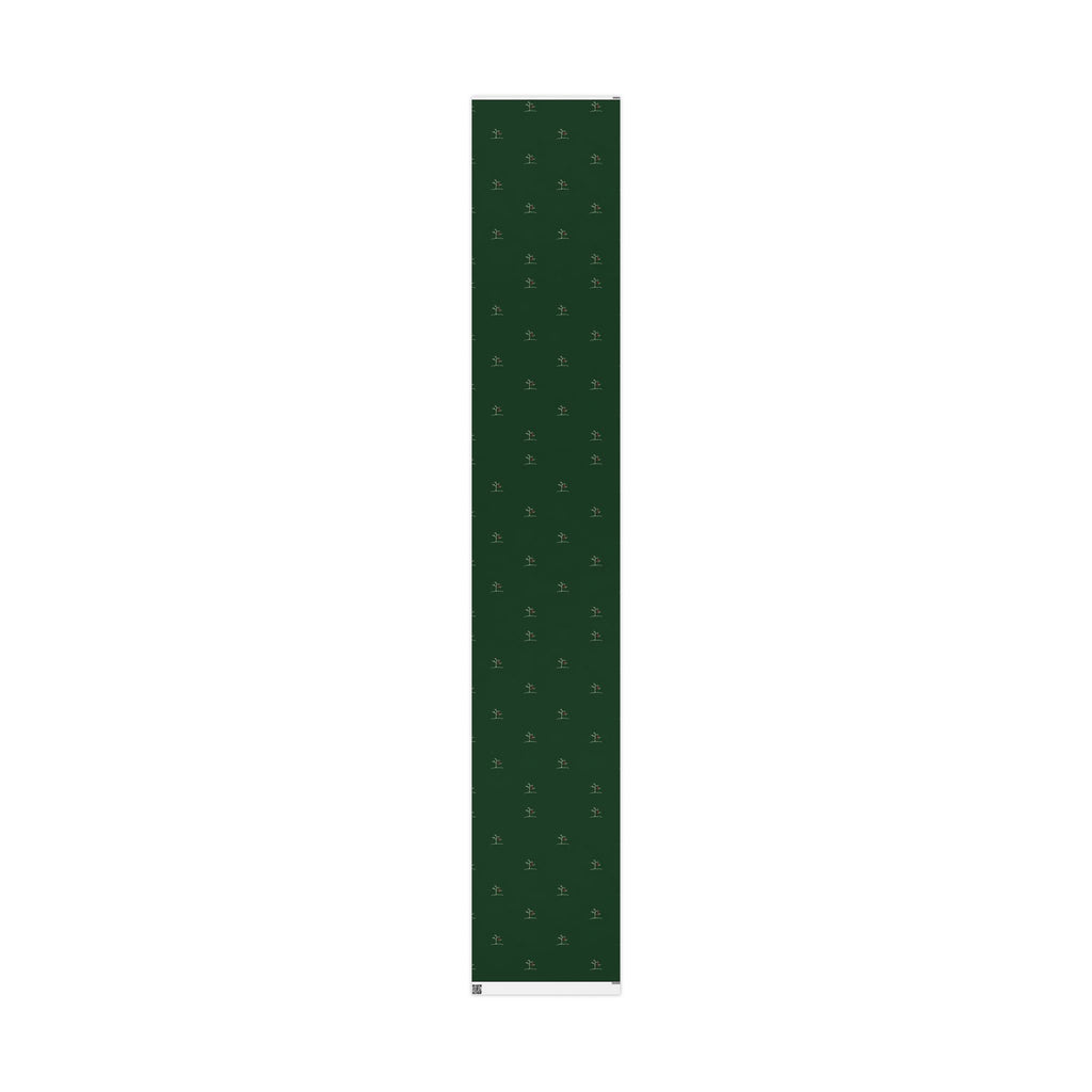 Forest Green Minimal Tree Wrapping Paper