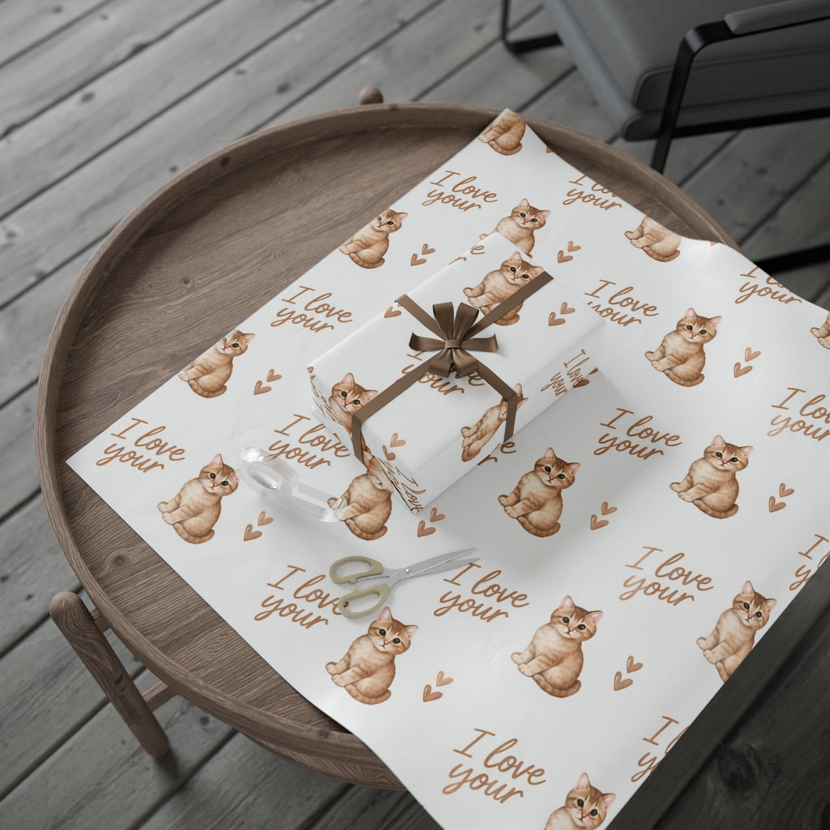 I Love Your Kitty Wrapping Paper