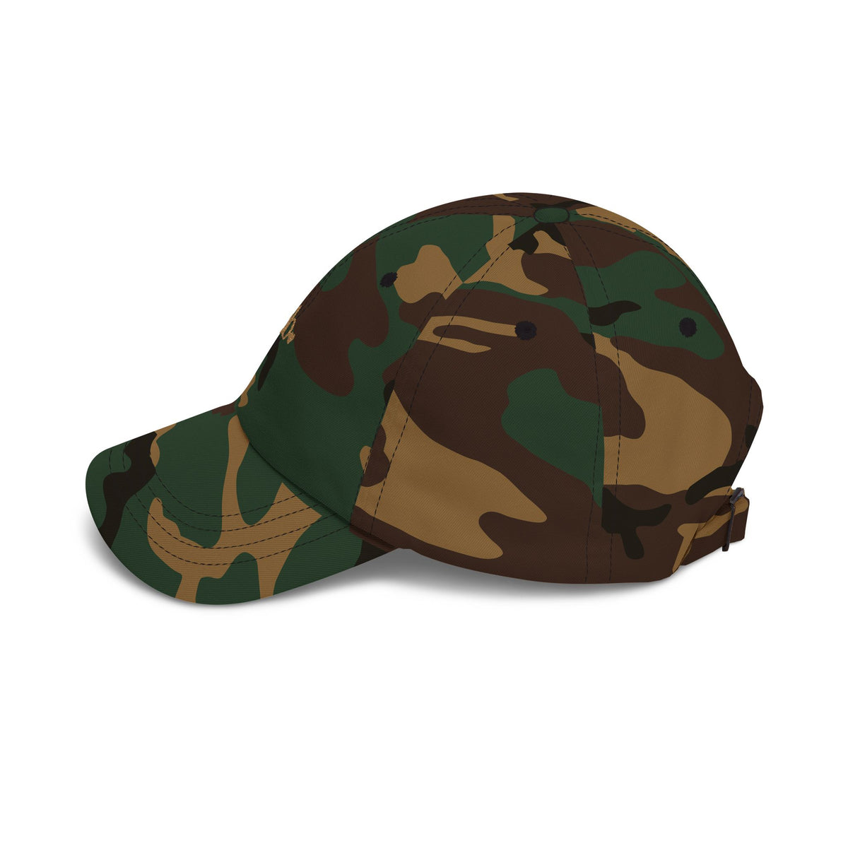 bb♡ Dad Hat in Green Camo, left side