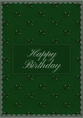 Green Bows Happy Birthday Card