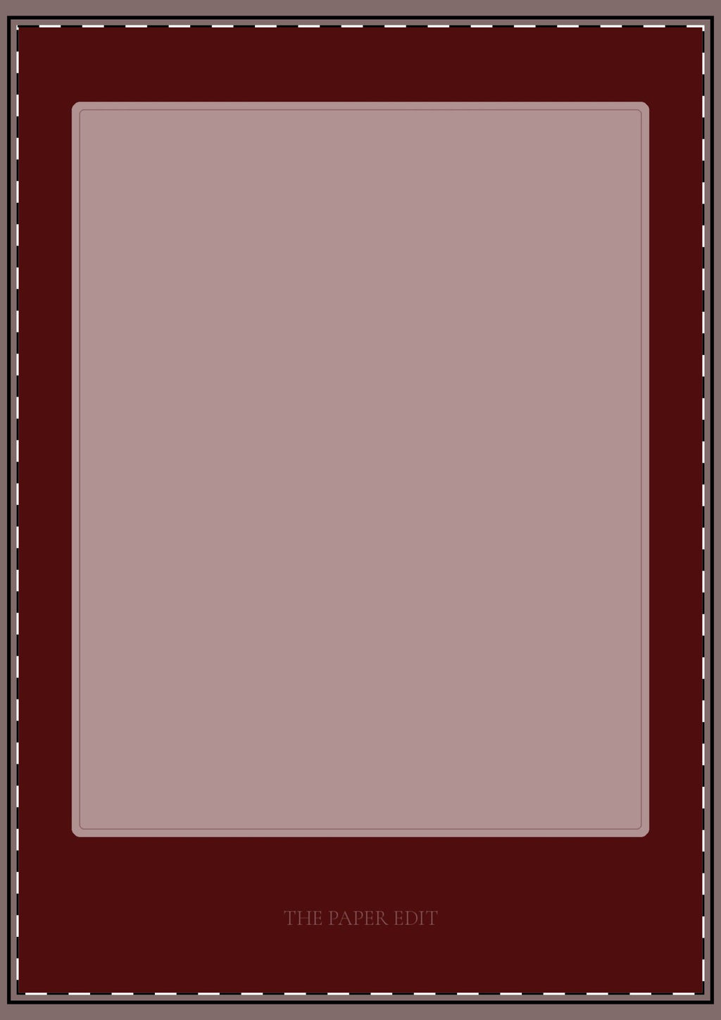 Maroon Embossed Trees Holiday Card