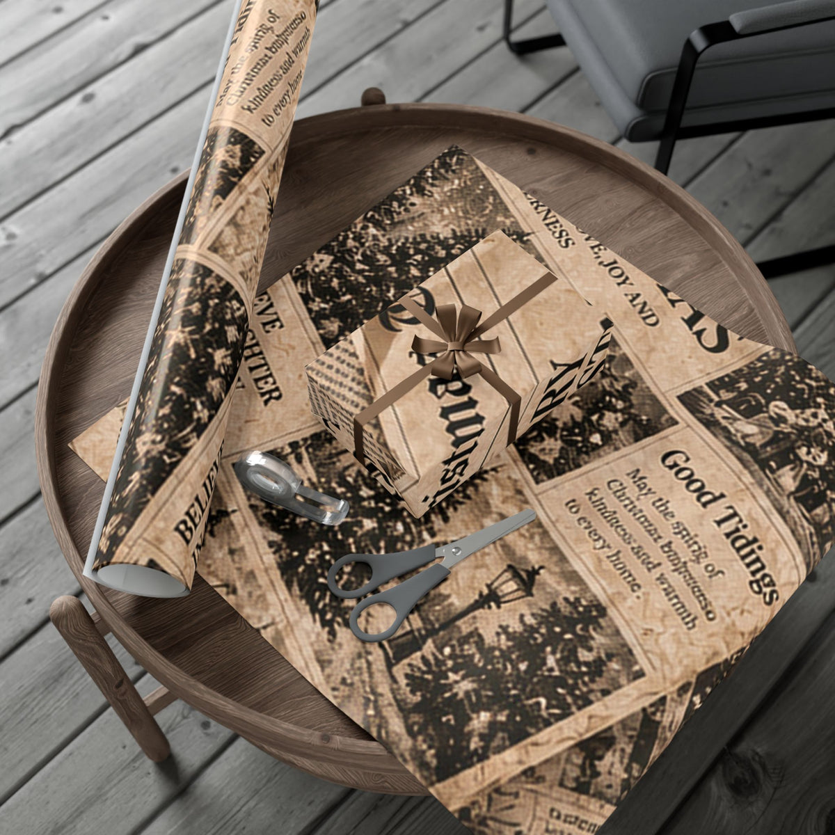 The Christmas Times Wrapping Paper – Full Spread 29x72
