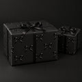 Black Bows Holiday Wrapping Paper by The Paper Edit, wrapped gift boxes