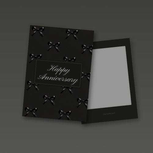Black Bows Happy Anniversary Card by The Paper Edit