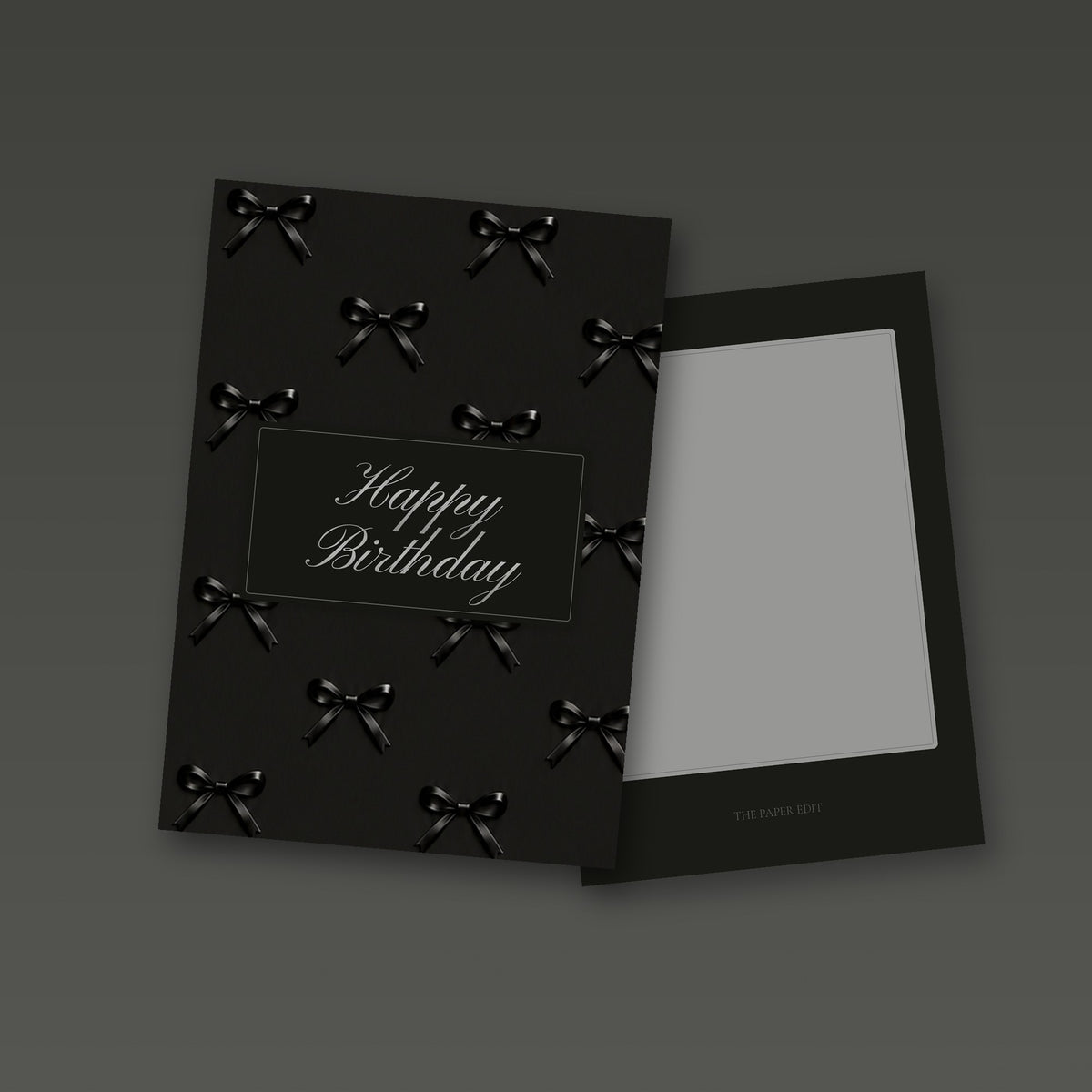 Black Bows Happy Birthday Card by The Paper Edit