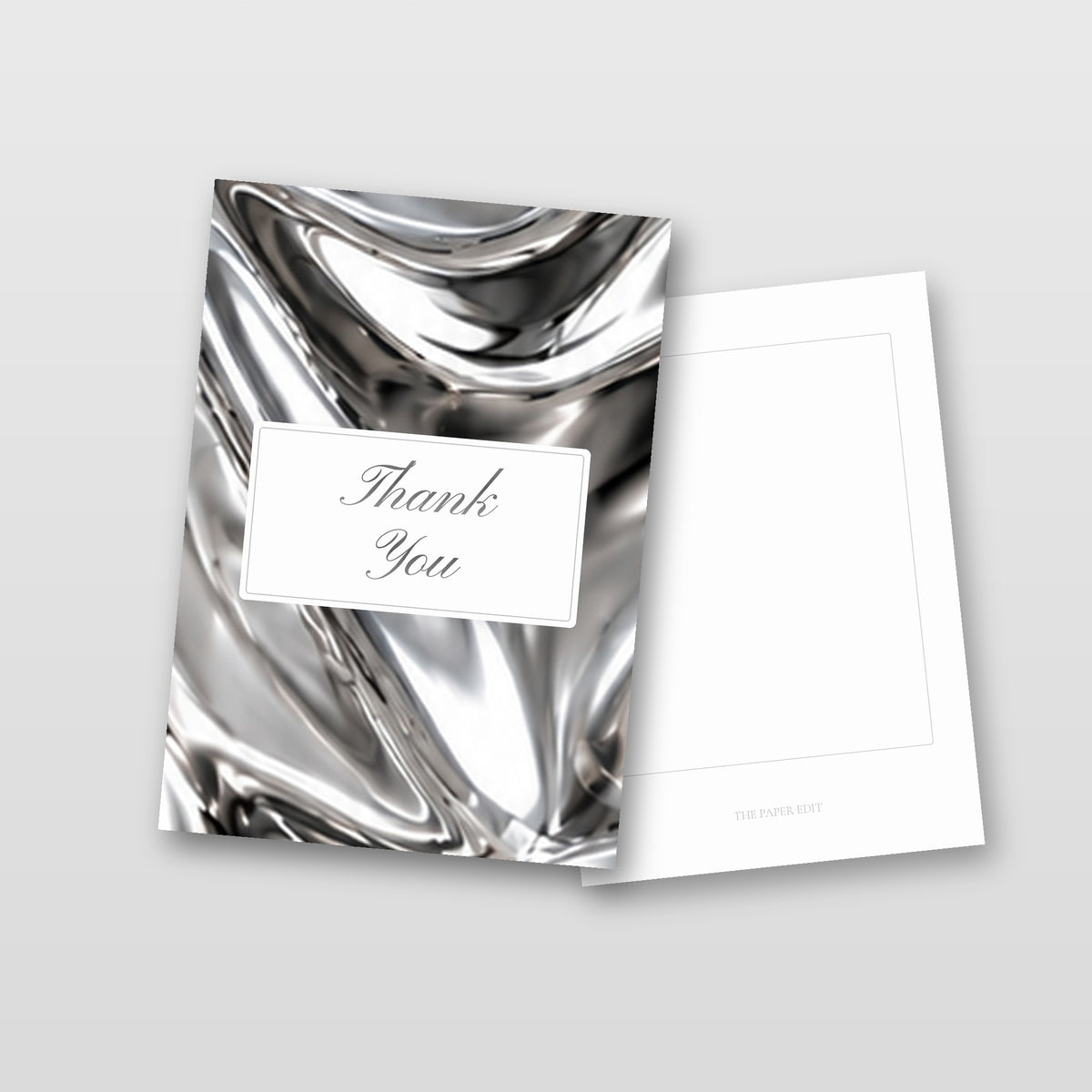 Chrome Thank You Card by The Paper Edit