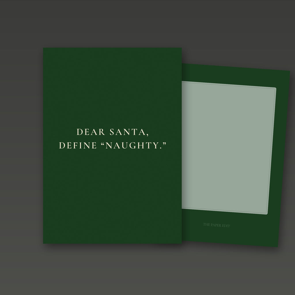 Dear Santa Define Naughty Card by The Paper Edit