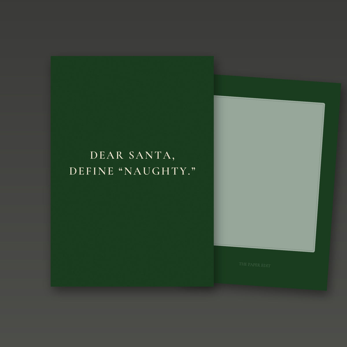 Dear Santa Define Naughty Card by The Paper Edit