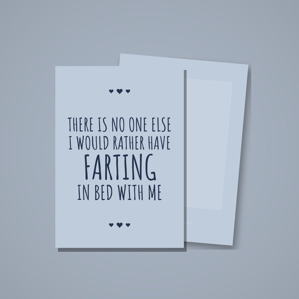 Farting In Bed Card mockup