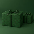 Green Bows Holiday Wrapping Paper by The Paper Edit, wrapped gift boxes