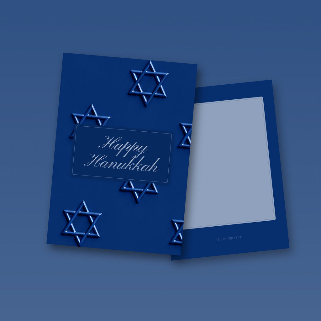 Blue Star of David Hanukkah Card by The Paper Edit