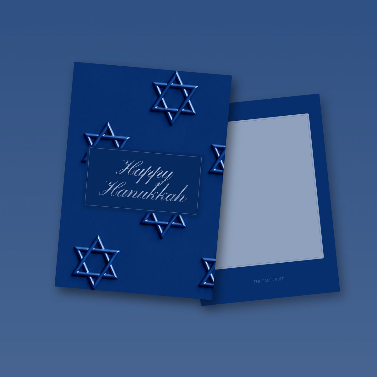 Blue Star of David Hanukkah Card by The Paper Edit