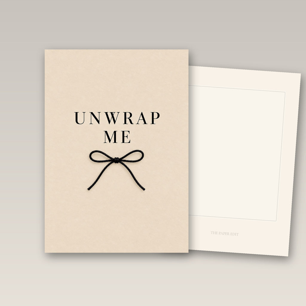 Unwrap Me Card – Cream by The Paper Edit