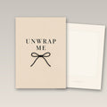 Unwrap Me Card – Cream by The Paper Edit