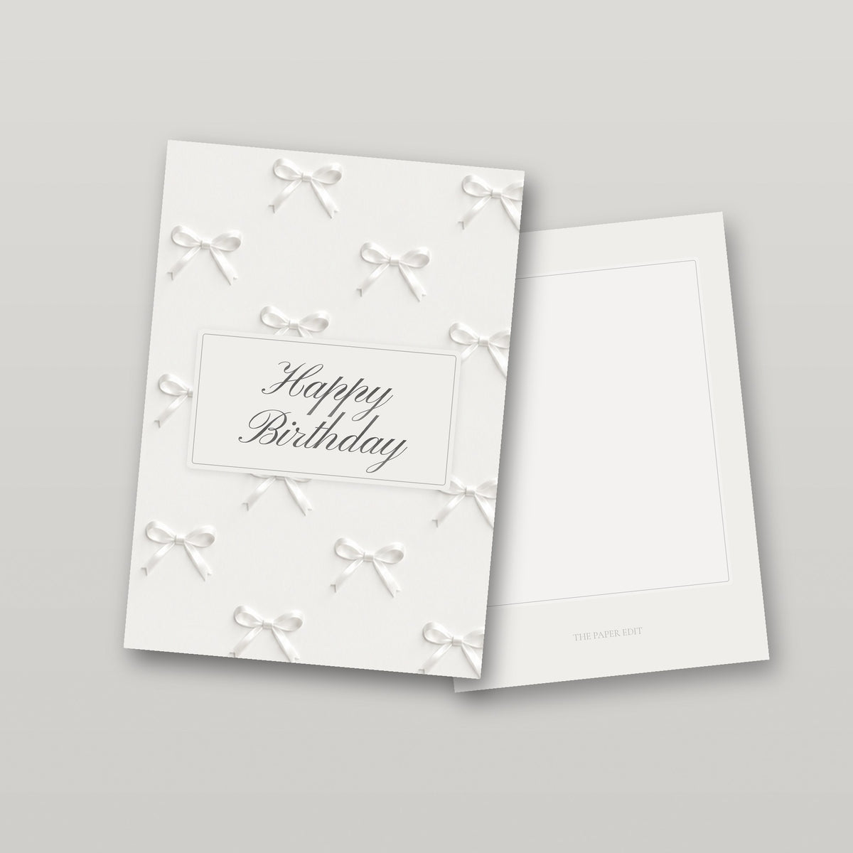 White Bows Happy Birthday Card by The Paper Edit