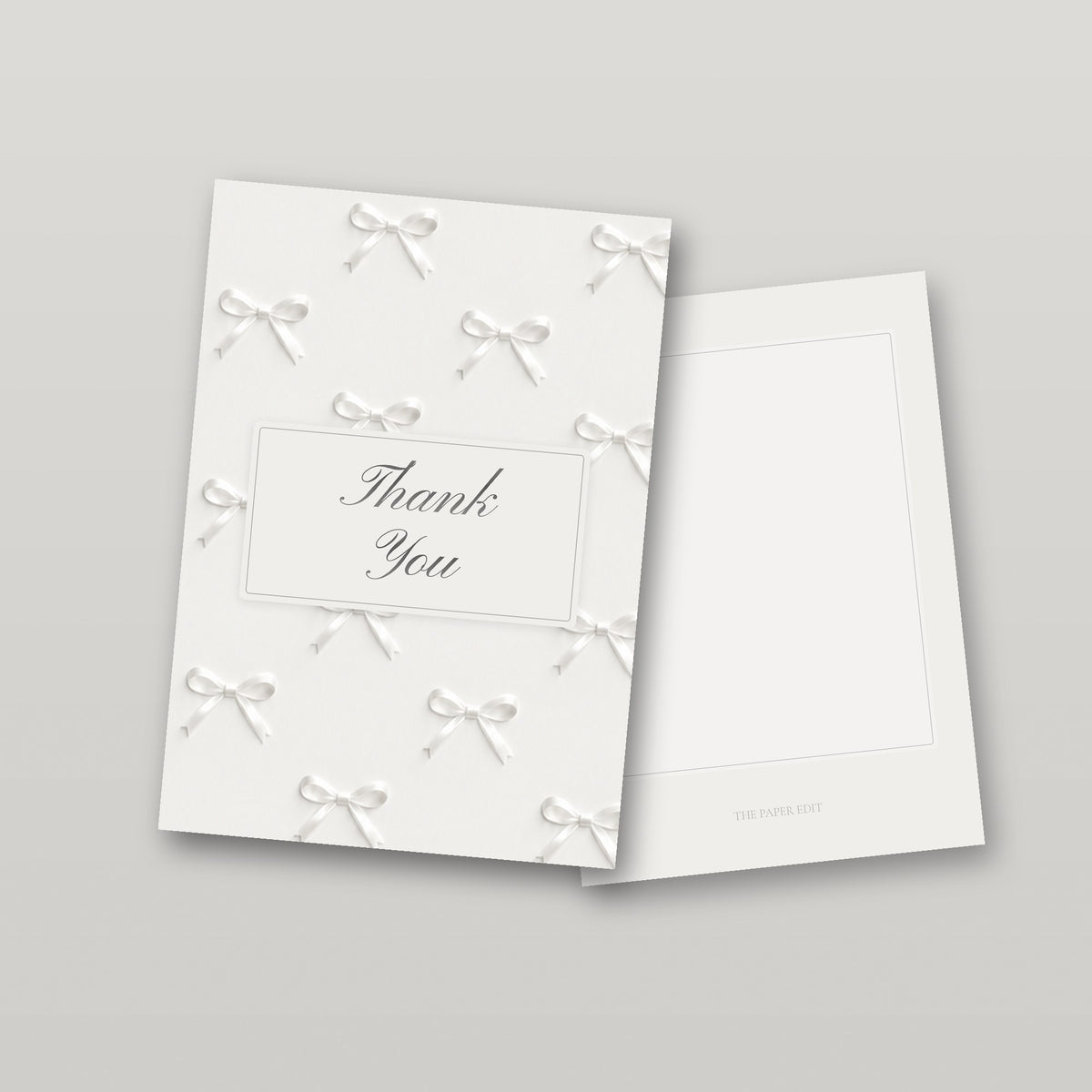 White Bows Thank You Card by The Paper Edit