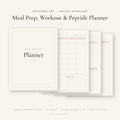 Meal Prep, Workout & Peptide Planner — Printable PDF (Instant Download), printable PDF by The Paper Edit