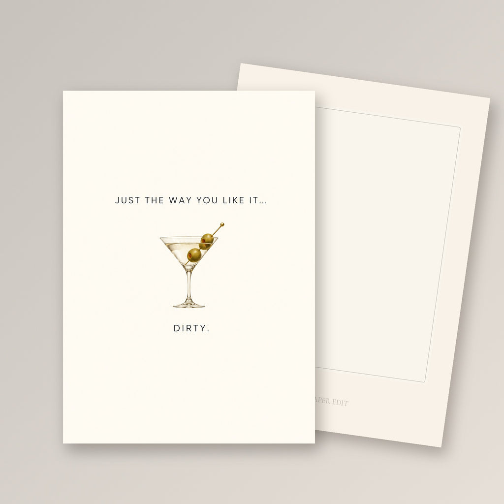 Dirty Martini Card by The Paper Edit