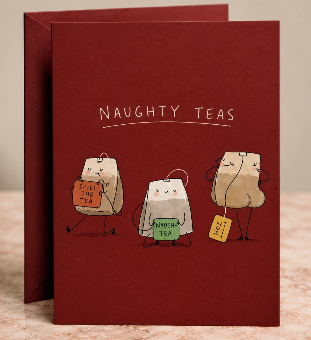 Naughty Teas Card by The Paper Edit