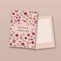 Pink Gems Besties Forever Card (front and back)