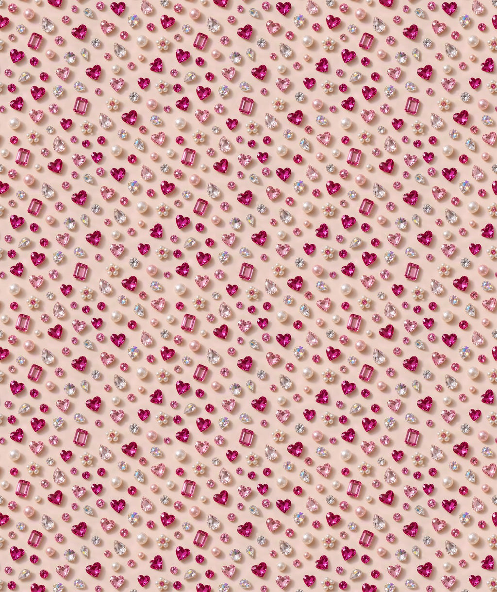 Pink Gems & Pearls Wrapping Paper full sheet
