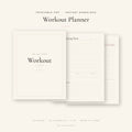 Workout Planner — Printable PDF (Instant Download), printable PDF by The Paper Edit